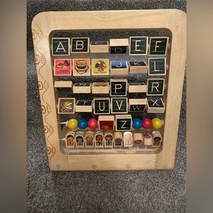 Colorful Wooden Alphabet and Counting Frame